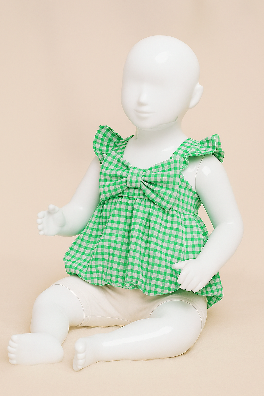 2 piece sleeveless frock with nikar